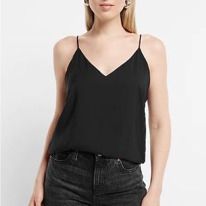 Express - Black V-Neck Downtown Cami Slip Tank